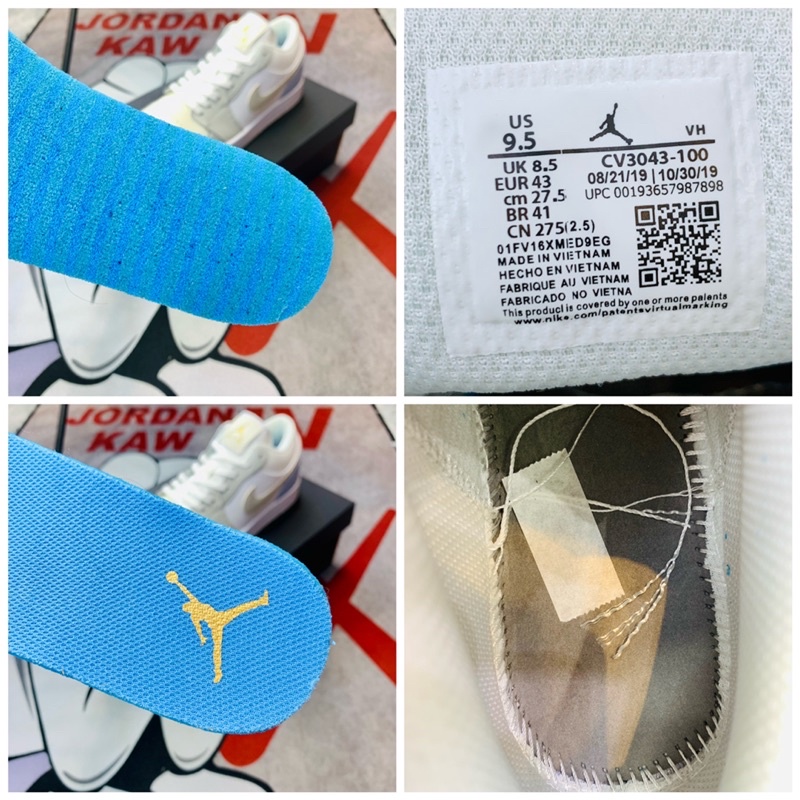 Giày thể thao sneaker cổ thấp Air Jordan AJ1 Low Paris Hàng SC