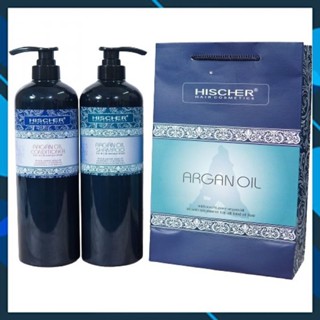 Dầu Gội Xả HISCHER ARGAN OIL 1000ML Ngăn Ngừa Gàu,Giảm Rụng Tóc,Phục Hồi Hư Tổn.Hàng Chính Hãng