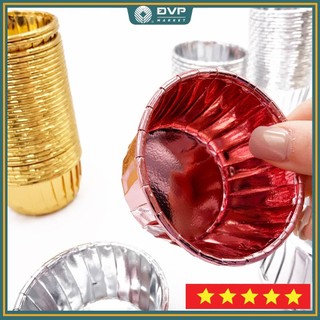 Cup giấy muffin viền nhũ (set 50 cái)