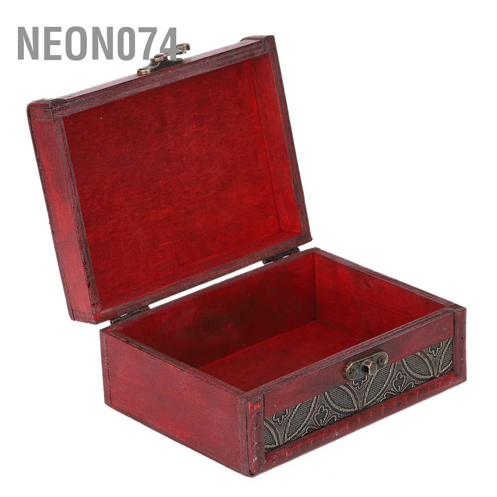 Hộp Đựng Trang Sức Bằng Gỗ Hình Vuông Phong Cách Vintage Ốp