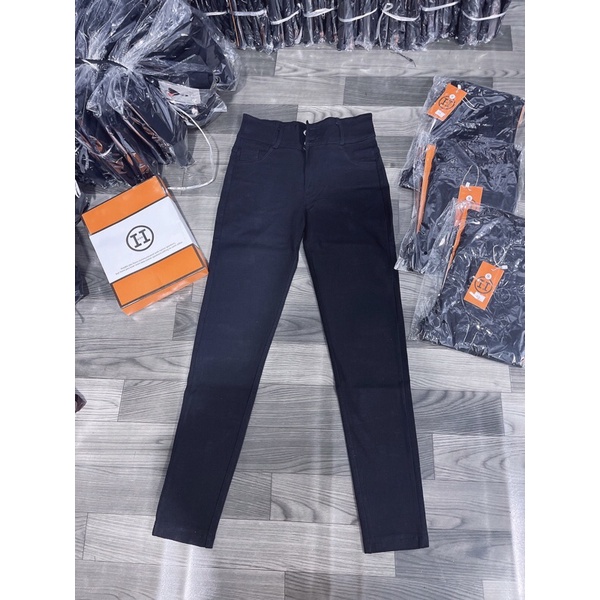Quần jean nữ, quần jeans skinny 2 khuy, quần bò giấy nữ hàng đẹp co giãn 4 chiều