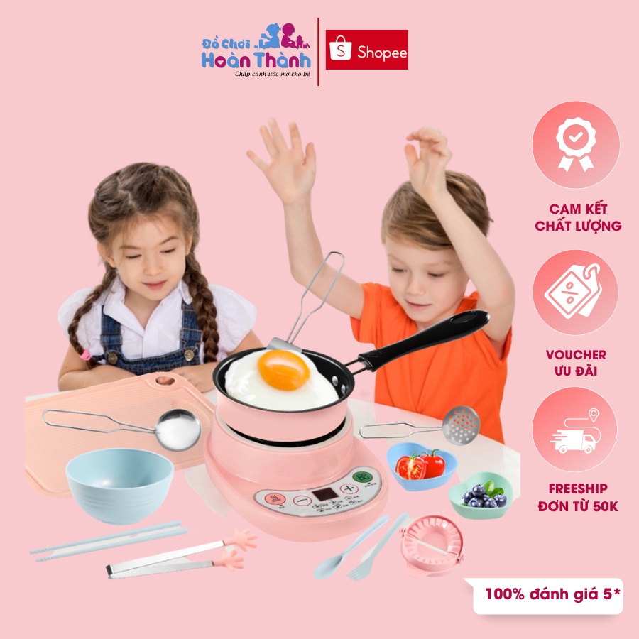 Bộ đồ dùng nhà bếp thu nhỏ nấu ăn thật phiên bản mới cho bé từ 5 - 10 tuổi