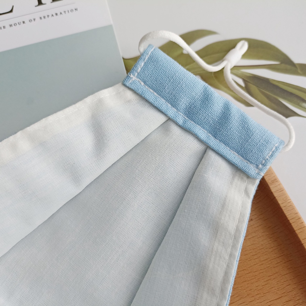 Khẩu trang vải phong cách Origami handmade Tiệm nhà Pony 3 lớp, 100% sợi tự nhiên hợp thời trang