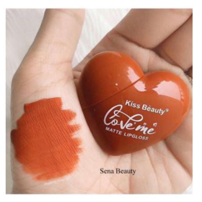 COMBO 6 Son Kem Tint Kiss Beauty trái tim For valentine đủ 6 màu