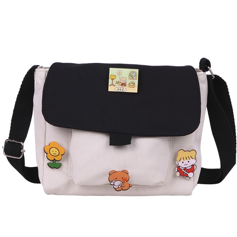 Túi Xách Mua Sắm Vải Canvas In Họa Tiết Xinh Xắn Cho Nữ