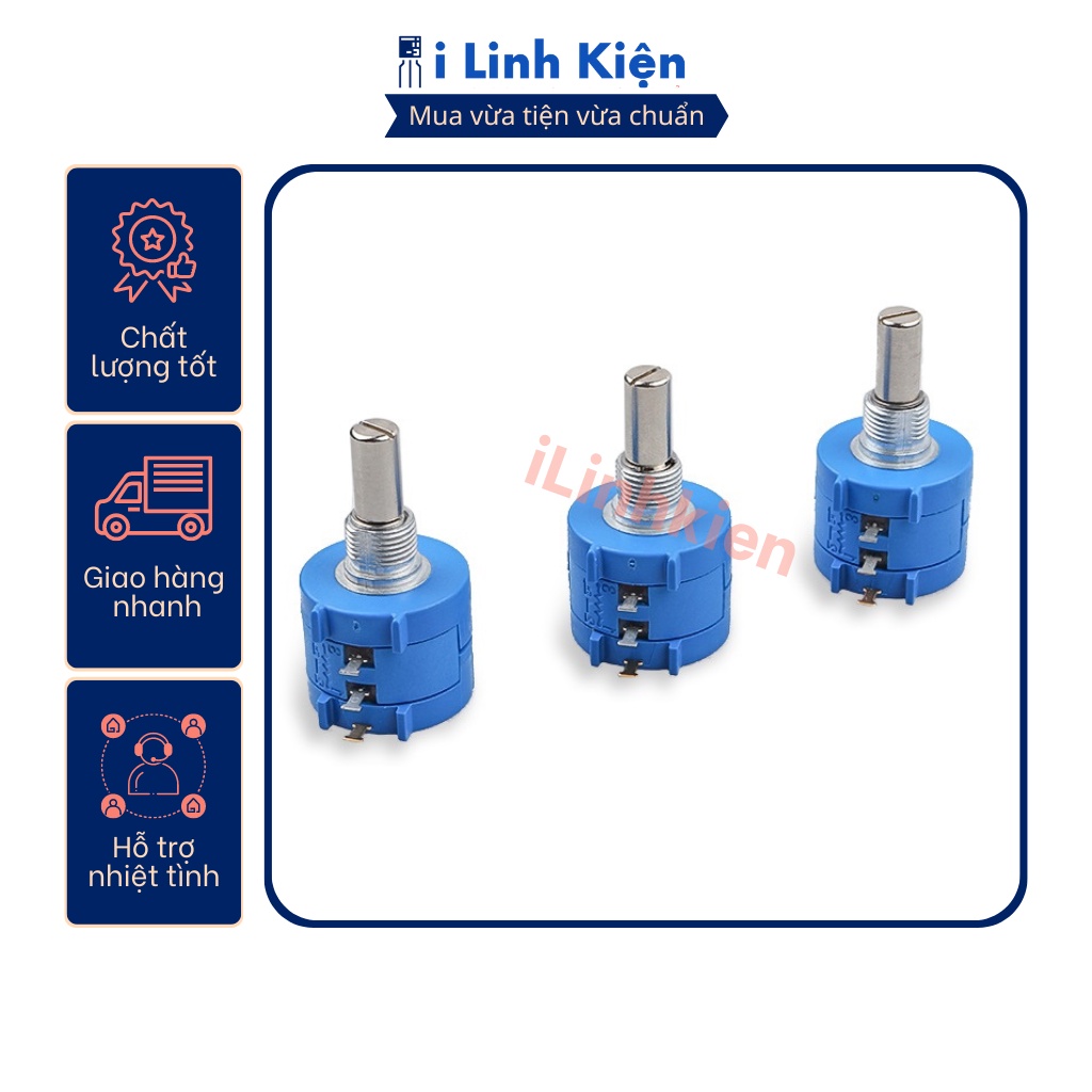 Chiết áp đơn 10K 3590S-2-103L 2W xoay nhiều vòng