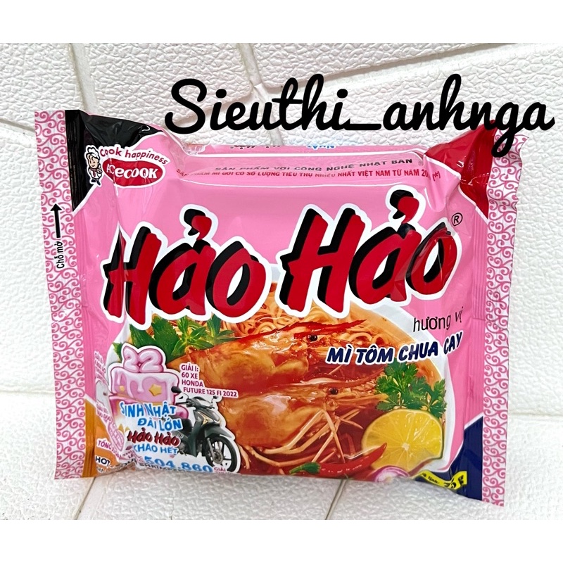 Combo 10 Gói Mì Tôm Chua Cay Hảo Hảo Gói 75g