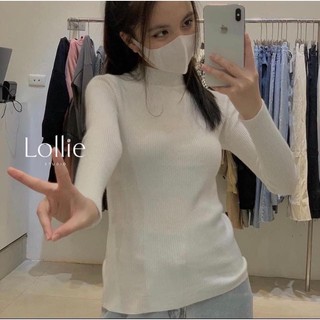 Áo len tăm cổ 3 phân chất đẹp co dãn
