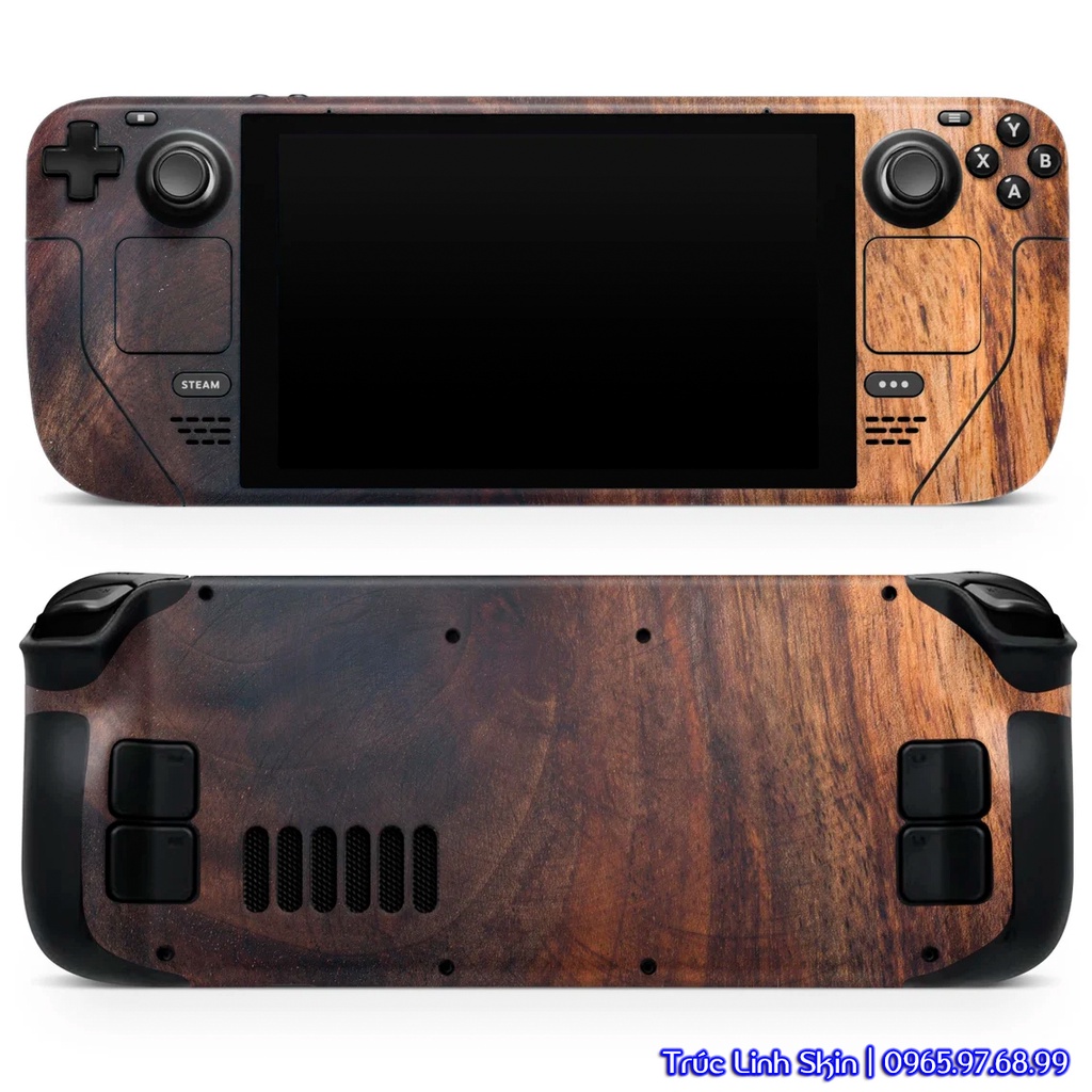 Skin decal dán Steam Deck mẫu Knotted Rich Wood Plank (dễ dán, đã cắt sẵn chuẩn theo khuôn máy)