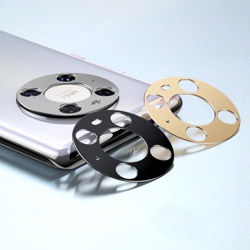 Ốp Điện Thoại Chống Trầy Xước Có Vòng Kim Loại Bảo Vệ Ống Kính Máy Ảnh Cho Huawei Mate 50 40 Pro