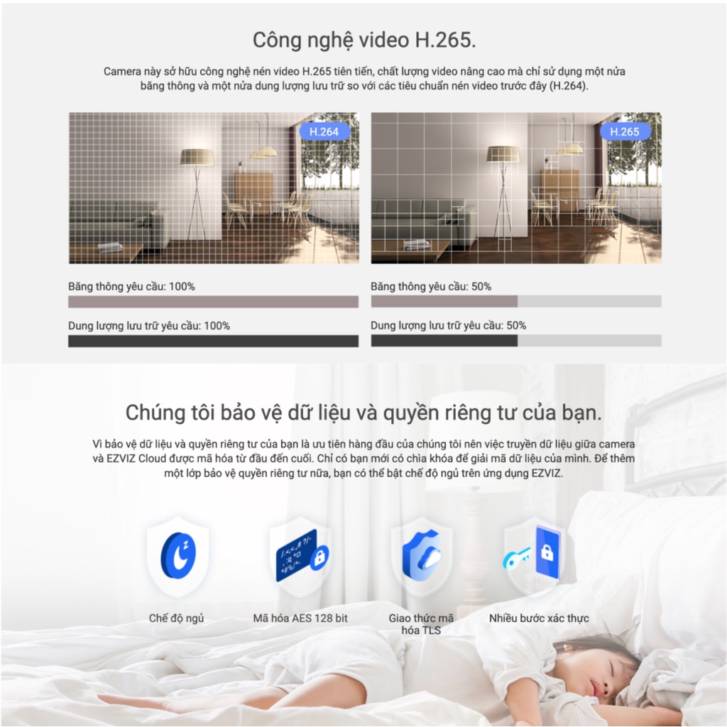 Camera Ezviz C1C-B FullHD Quan Sát Thông Minh Báo Động Đàm Thoại 2 Chều - Chính Hãng