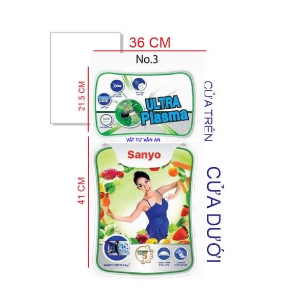 TEM DECAN DÁN TỦ LẠNH  - Các hãng Panasonic Sanyo Aqua Toshiba Samsung Sharp Hitachi LG