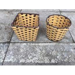 Giỏ/ cốc đựng giấy ăn giả mây hình tròn
