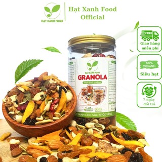 Granola siêu hạt không yến mạch hạt xanh food, ngũ cốc ăn kêng, hạt dinh dưỡng ăn liền 250g / 500g