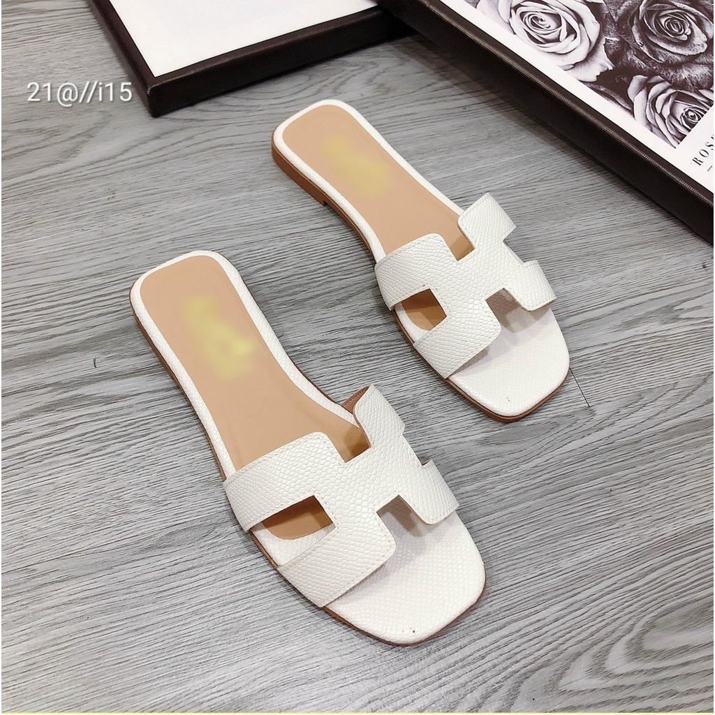 DÉP NỮ ĐẾ THẤP HÌNH CHỮ H CÓ SIZE LỚN 35-41
