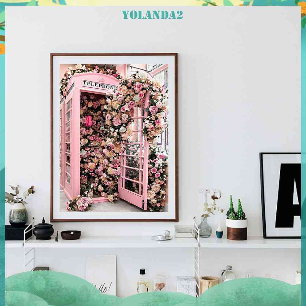 Bộ Tranh Đính Đá 5D Tự Làm Hình Hoa Hồng Dùng Trang Trí Điện Thoại / Giày Bốt