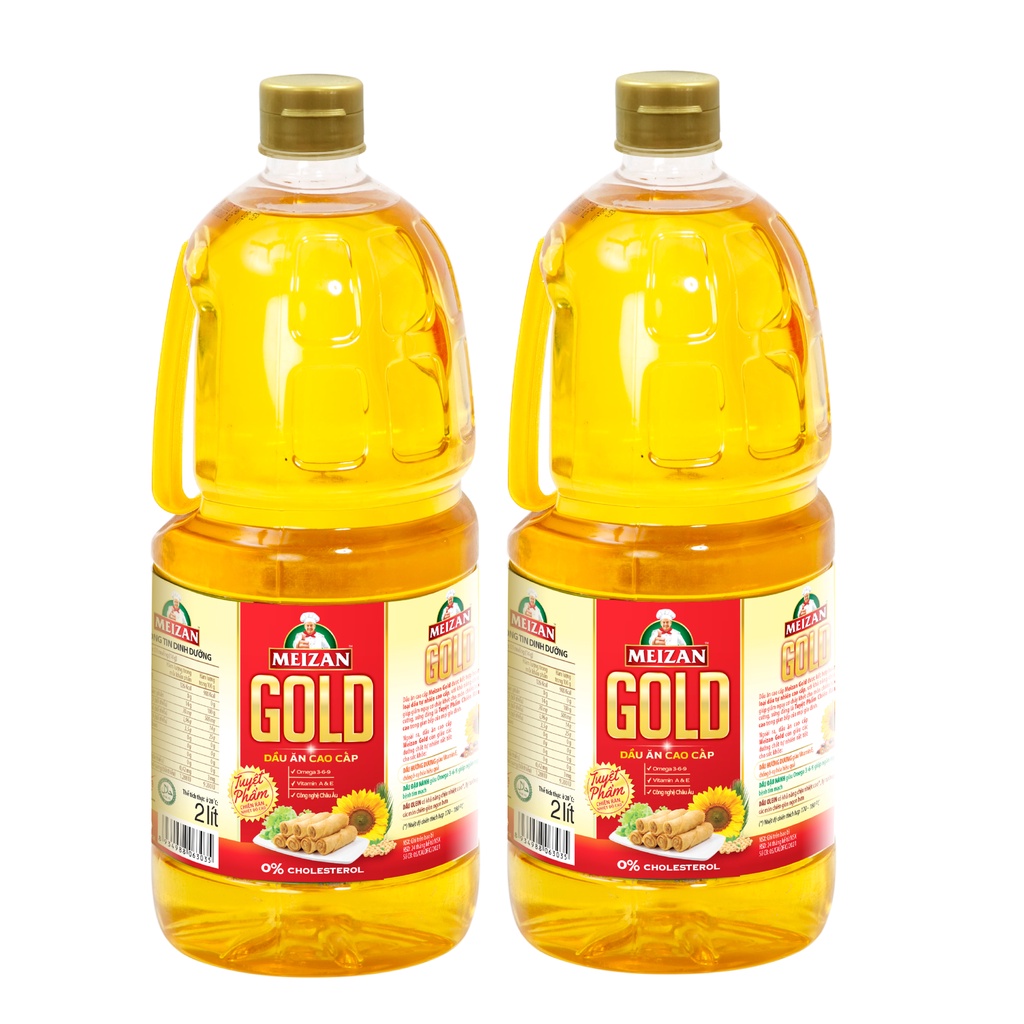 Combo 2 chai Dầu ăn Meizan Gold (2L/chai)