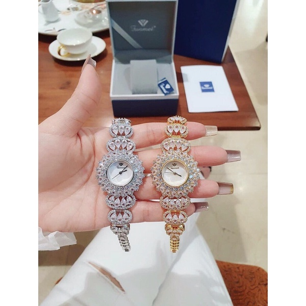 Đồng hồ nữ FUNMEI 32 mm chính hãng máy Nhật Miyota đính đá swarovski chắc chắn full box thẻ bảo hành 12 tháng
