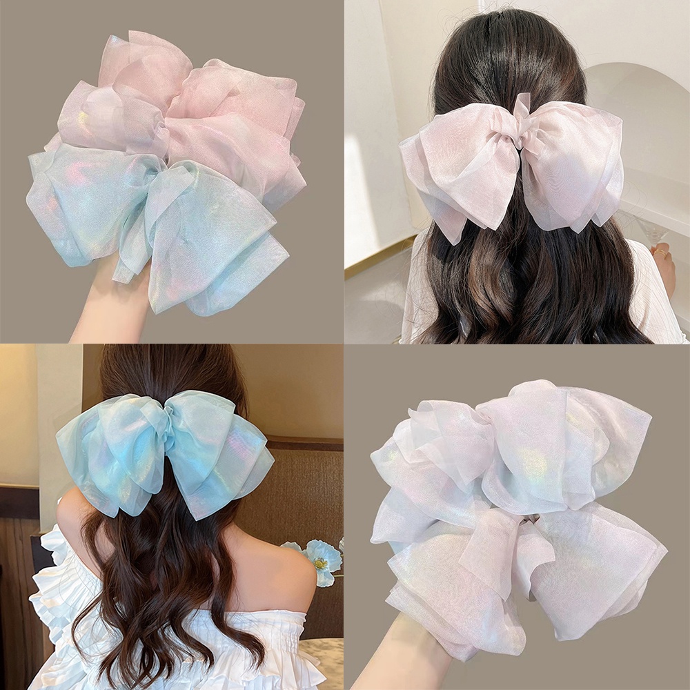 Kẹp tóc IF YOU đính nơ ruy băng phong cách cổ điển thanh lịch dành cho nữ