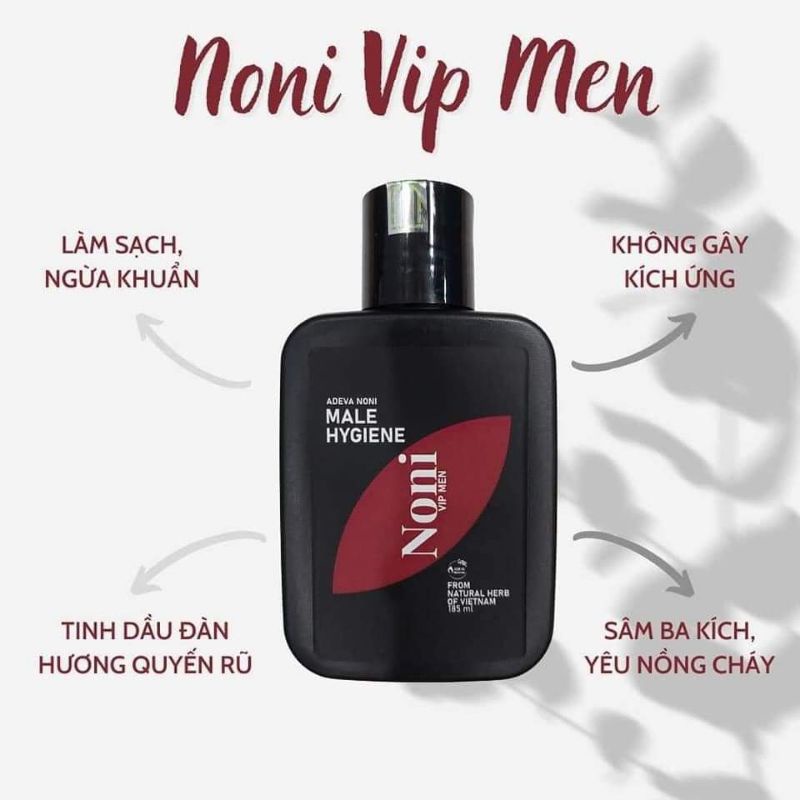 Thảo mộc vệ sinh cho nam giới - NONI VIP MEN - Tinh dầu gỗ đàn hương - Sạch - Thơm - Quyến rũ-185ml