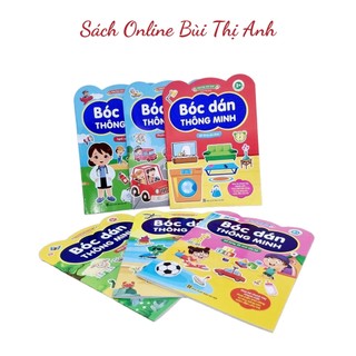 Sách - Bộ Sticker 6 cuốn - Bóc dán thông minh song ngữ Anh Việt - Combo 3 cuốn