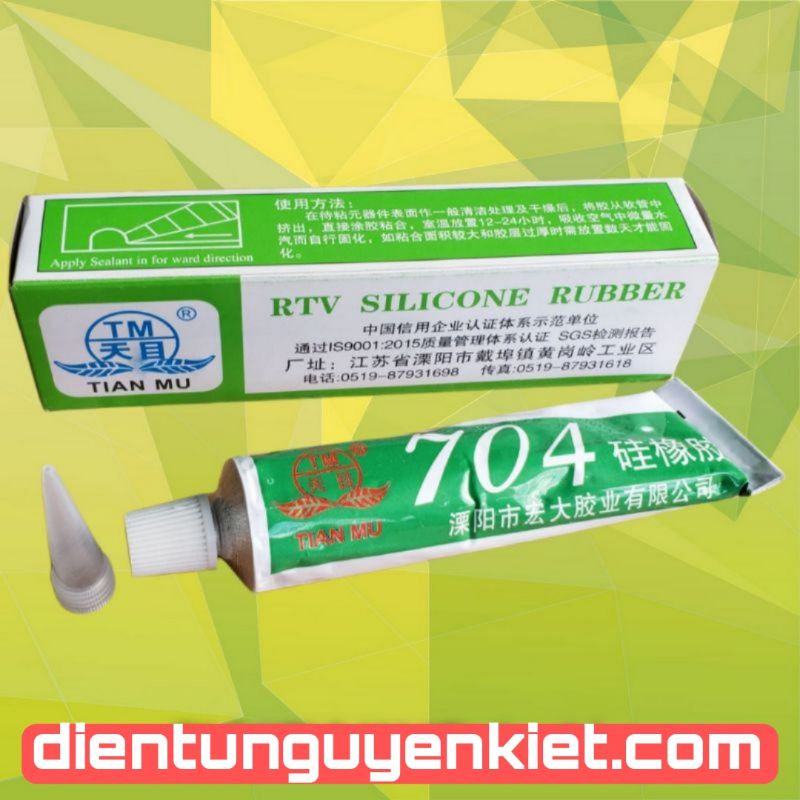 Keo 704 TIAN MU trắng đục dán đa năng-cách điện-chịu nhiệt-bảo vệ mạch