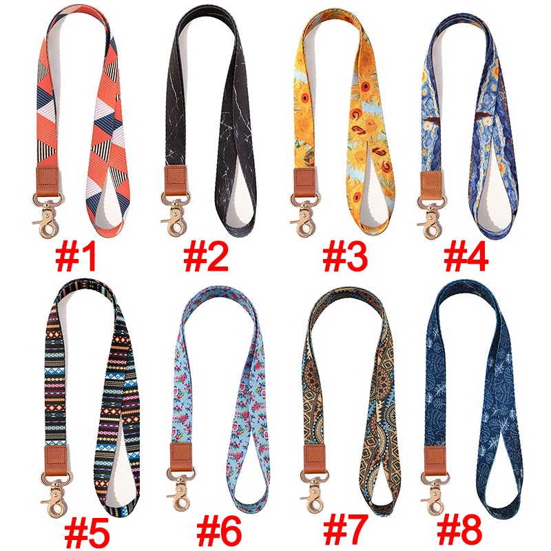 Dây Đeo Thẻ ID / Chìa Khóa Xe Hơi Siêu Bền Kèm Móc Kim Loại Chống Rơi Tiện Dụng