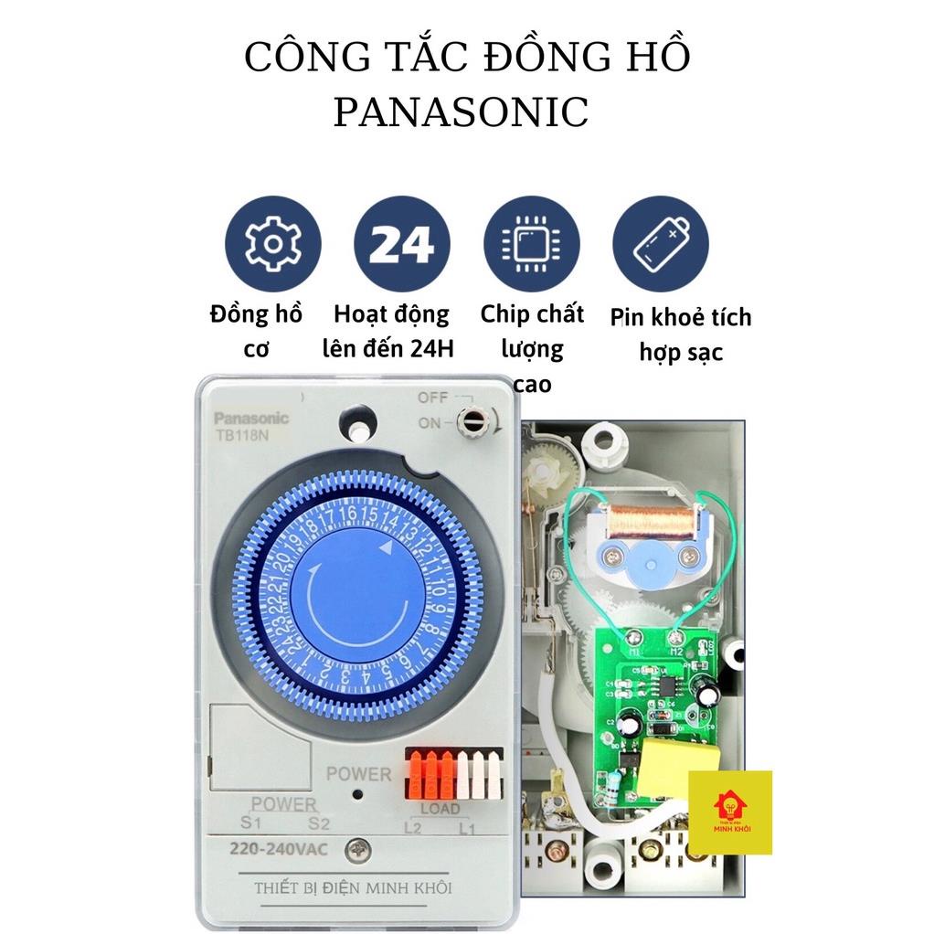 Công tắc đồng hồ hẹn giờ TB118N, Timer 24h, rơ le thời gian thực, rơ le 24h