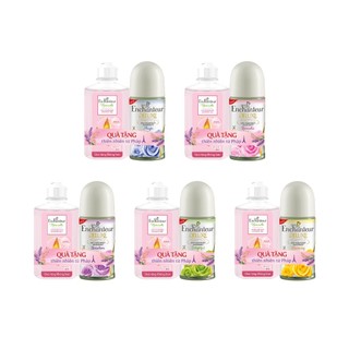 (Tặng kèm tắm 100g) Lăn khử mùi Enchanteur dạng nước 50ml đủ màu