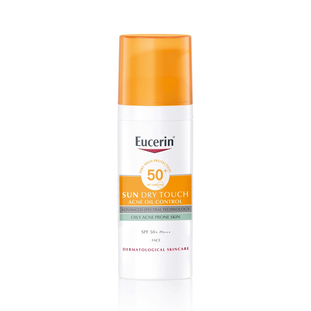 Kem chống nắng kiềm dầu & ngừa mụn Eucerin Sun Dry Touch Acne oil Control SPF50+ 50ml