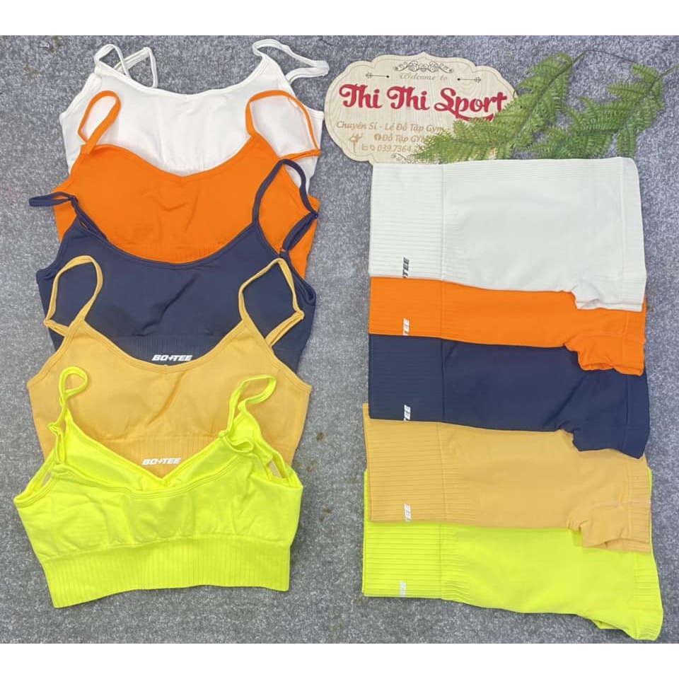Set đùi áo ba lỗ dây 𝗕𝗼𝘁𝗲𝗲 tập gym, yoga thể thao chạy bộ cao cấp SẴN HÀNG