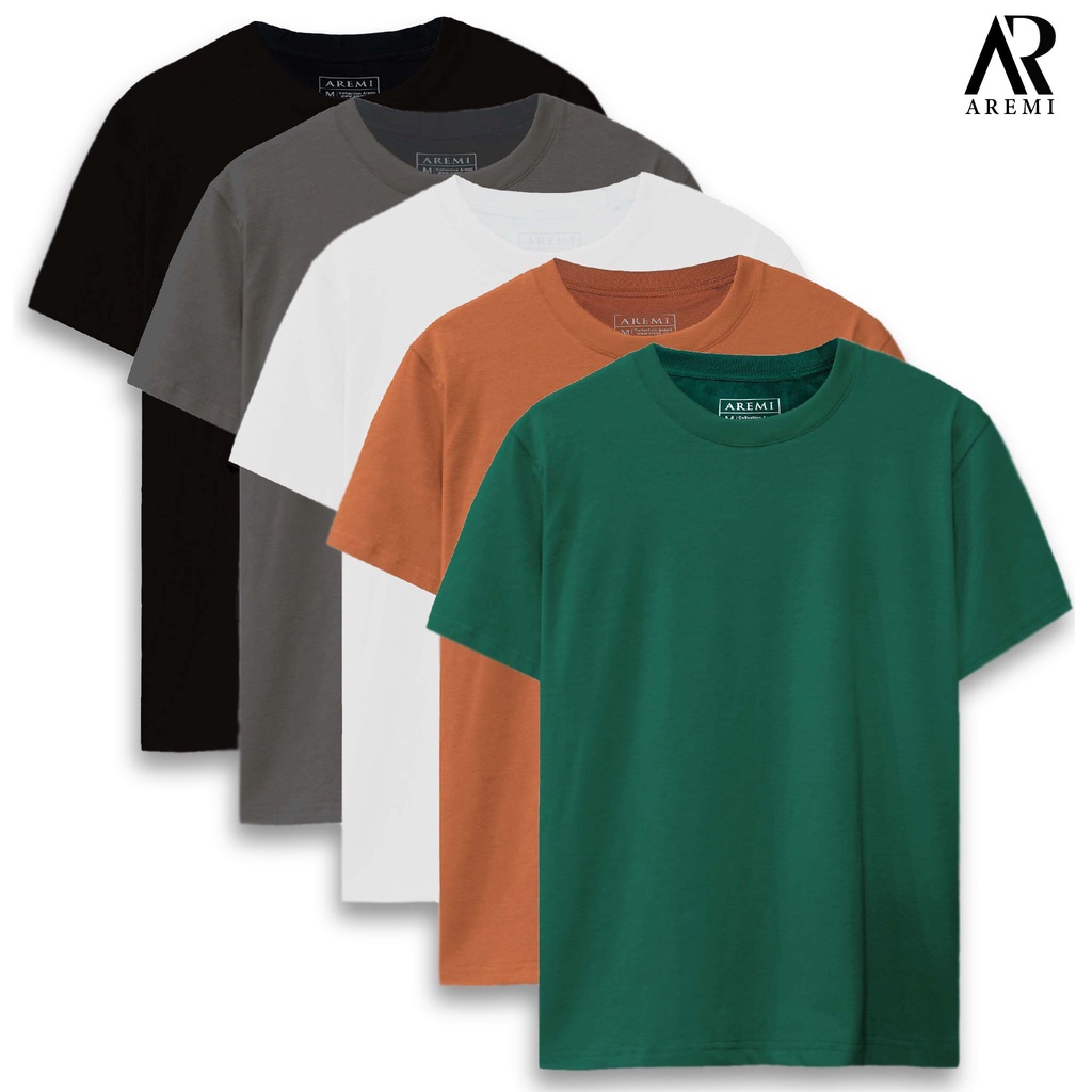 Áo thun nam cổ tròn T-shirt trơn tay ngắn AREMI vải cotton form suông dễ mặc, màu sắc dễ phối