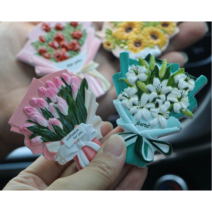 Kẹp bó hoa ô tô cài cửa gió xinh xắn gắn điều hòa xe hơi - Dũng An shop
