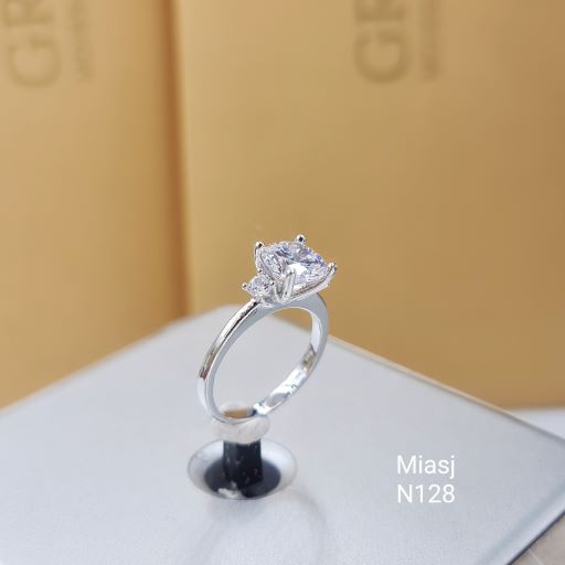 Nhẫn nữ bạc Ý S925 MiASJ N128 nạm đá cao cấp, sang trọng, lung linh
