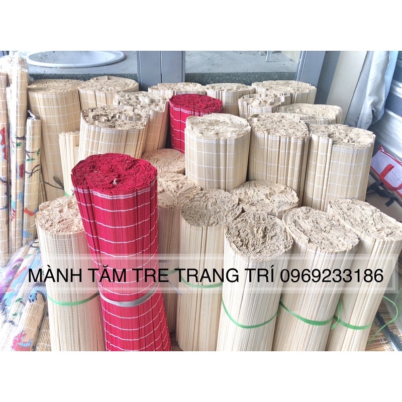 Mành Tăm tre trang trí 80cmx2m. Mành tre phông nền chụp hình Tết. Rèm sáo tre trúc cửa sổ.