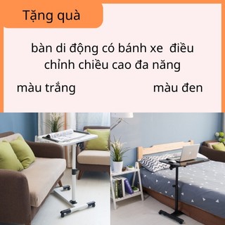 bàn làm việc gập gọn đa năng, bàn di động có bánh xe hiện đại, bàn học thông minh điều chỉnh độ cao tiện ích
