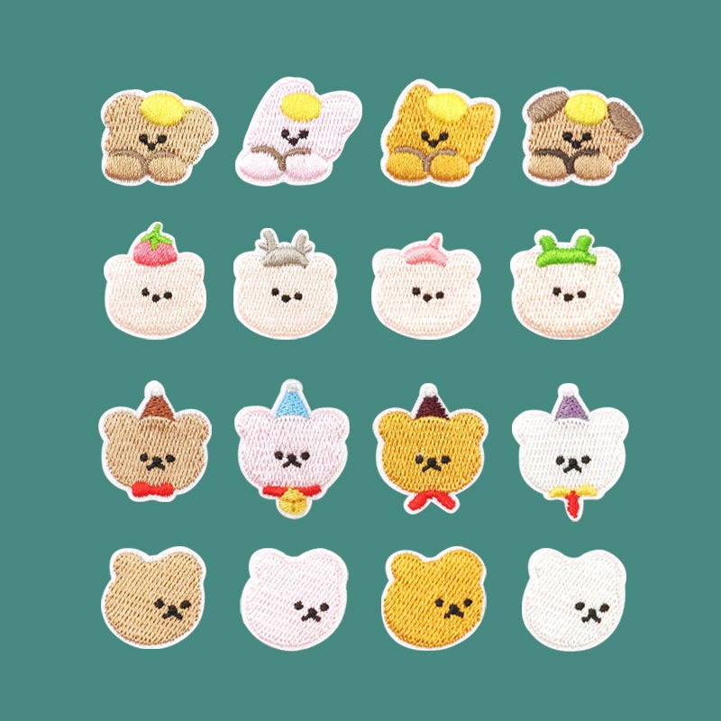 Zanmo sticker ủi thêu - miếng vá thêu ủi quần áo gấu mini dễ thương