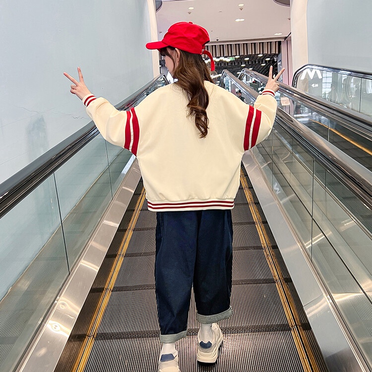 Áo Khoác Bóng Chày Phong Cách Phương Tây Thời Trang Mùa Thu 2022 Mới Cho Bé Gái