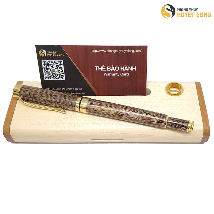 Bút Gỗ Trầm Hương Sánh Chìm Cao Cấp, Sang Trọng, Đẳng Cấp, Tặng Kèm Hộp Bút Gỗ