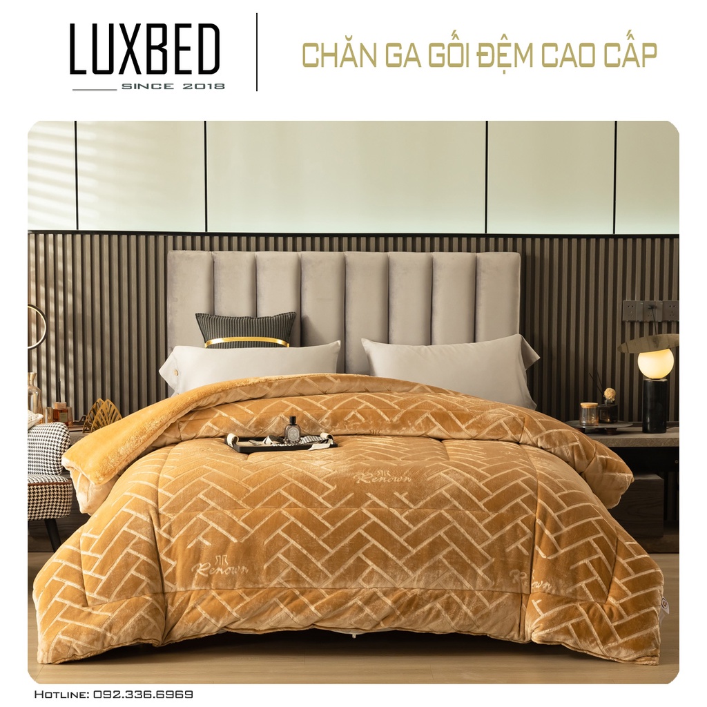 Chăn Lông RENOWN LUXBED - Lông Chắc Chắn, Bề Mặt Mịn Như Nhung Nặng 5kg Món quà mùa đông 2022