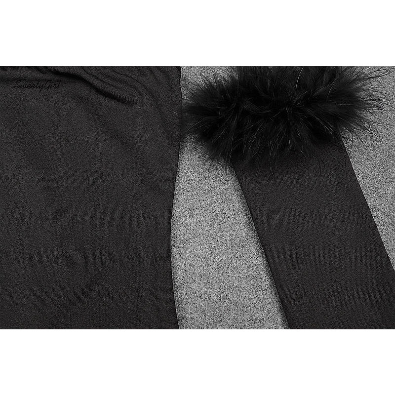 Đầm Lông Xù Màu Đen Trễ Vai Ôm Eo Gợi Cảm Thời Trang 2022 Cho Bạn Gái