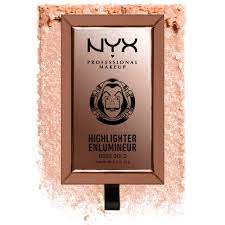 Kem nền NYX Professional Makeup x Netflix Money Heist Gold Bar Powder Highlighter - Rose Gold
