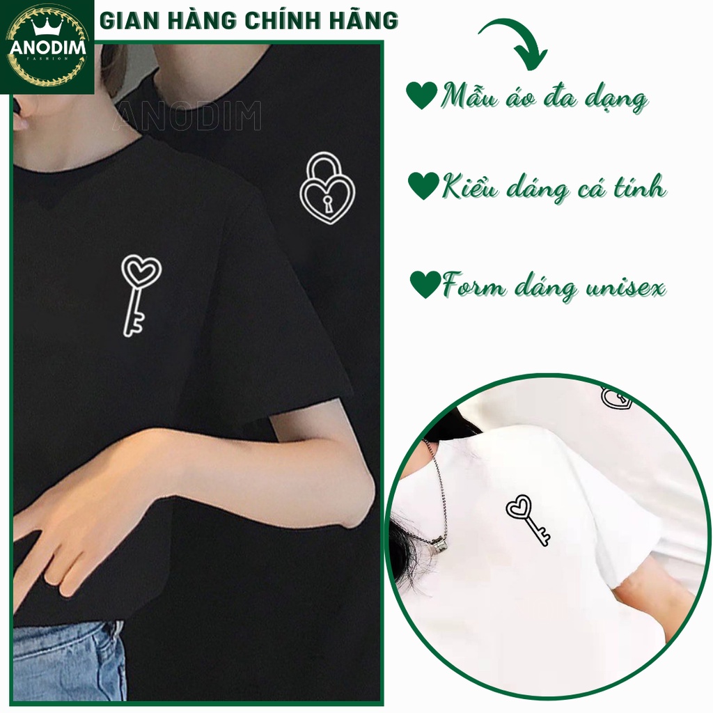 Áo đôi hàng hot, Áo thun cặp đôi CHÌA KHOÁ Ổ KHOÁ tình yêu chất lượng