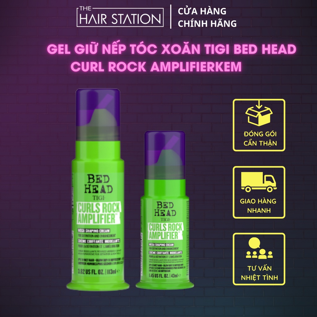 Gel giữ nếp tóc xoăn Tigi Bed Head Curl Rock Amplifier định hình tạo kiểu tóc xoăn tóc uốn dưỡng mềm 113ml