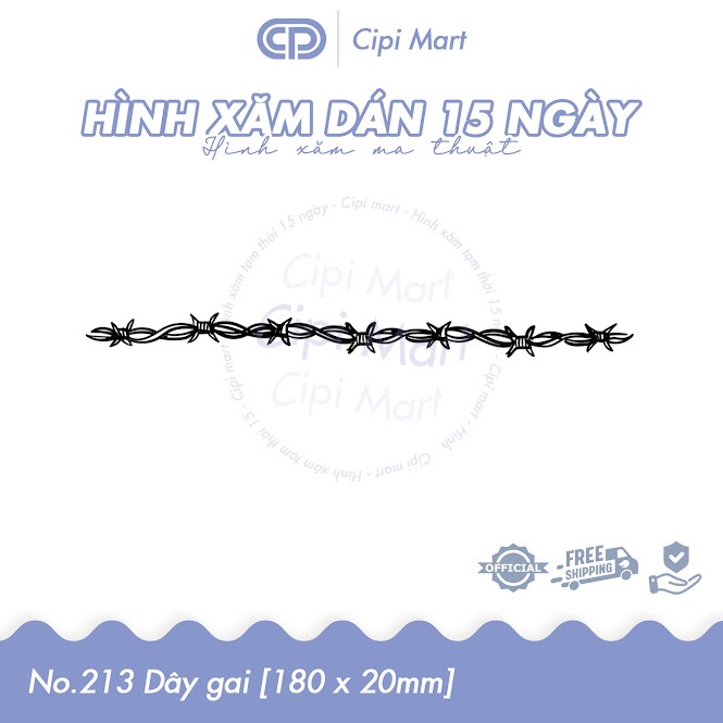 CIPI MART - Hình xăm tạm thời 15 NGÀY - chống nước, cọ xát 213