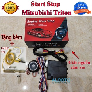 Nút start stop Triton Nút khởi động thông minh có đề nổ từ xa tích hợp trên chìa khóa zin tặng kèm bút thử điện