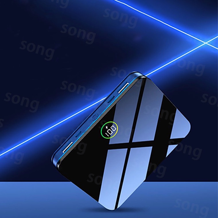 Ban Đầu 50000Mah Sạc dự phòng Mini Powerbank Di Động Màn Hình Kỹ Thuật Số Pin Siêu Mỏng Đầu Ra Kép Đầu Vào Kép Powerbanks
