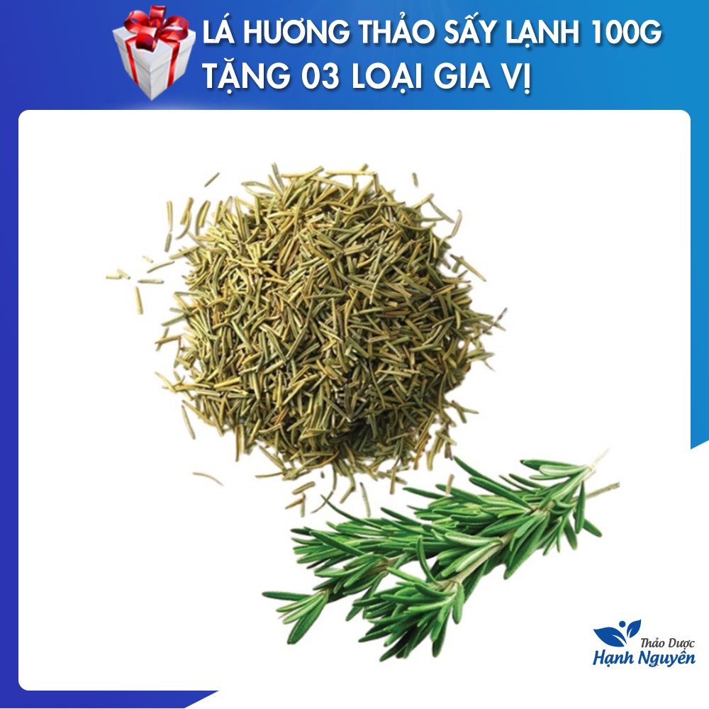 Lá hương thảo sấy lạnh 100g (Gia vị thảo mộc ướp thịt nướng, tạo hương thơm cho món ăn) - Thảo Dược Hạnh Nguyên