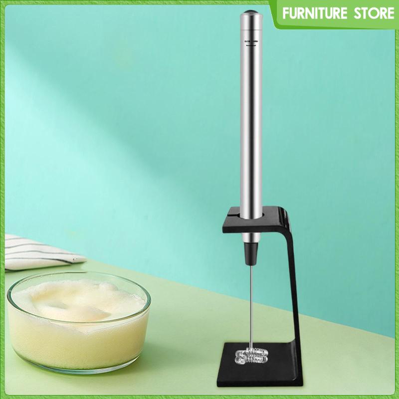 Máy Đánh Trứng / Khuấy Tạo Bọt Cà Phê Chạy Bằng Pin Có Giá Đỡ Mini Cho Cappuccino Matcha