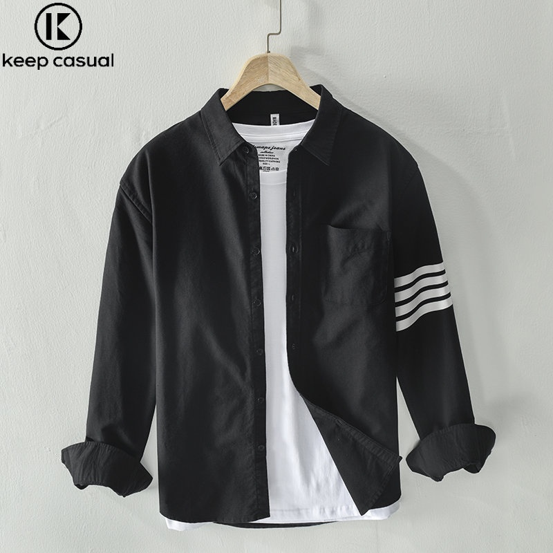 Áo Sơ Mi Cotton Oxford Tay Dài Trẻ Trung Thời Trang Cho Nam